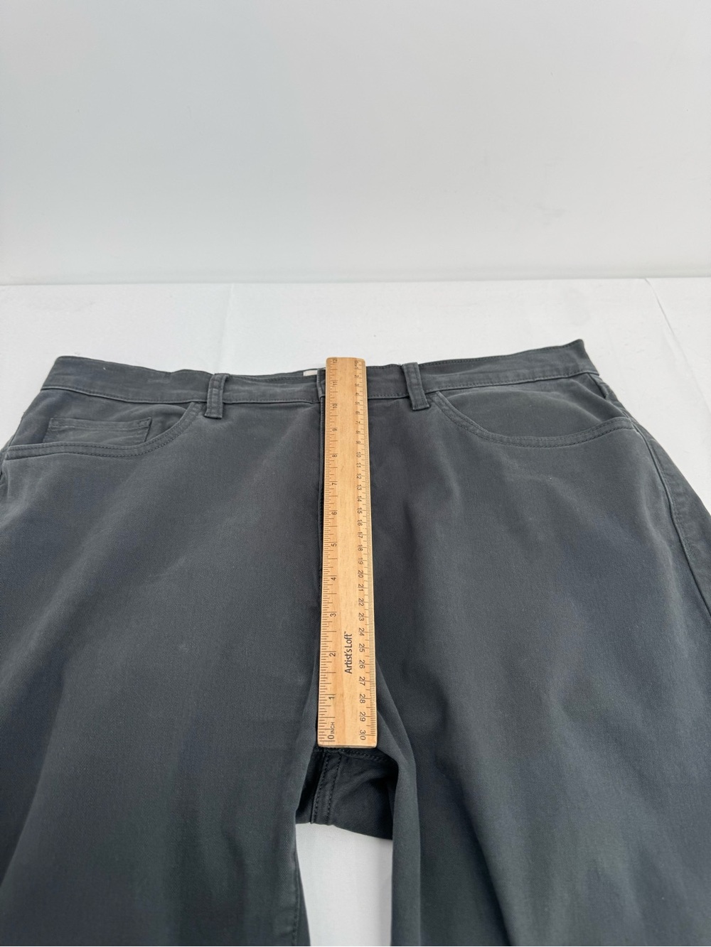 Flint And Tinder Pants Mens 34 X 30 Charcoal Tapered Fit Chino Casual - Picture 8 of 9